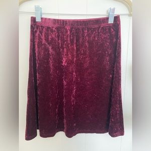 Vintage Velvet Skirt Made in Paris, Crimson (for Valentine’s/Galentine’s Day)